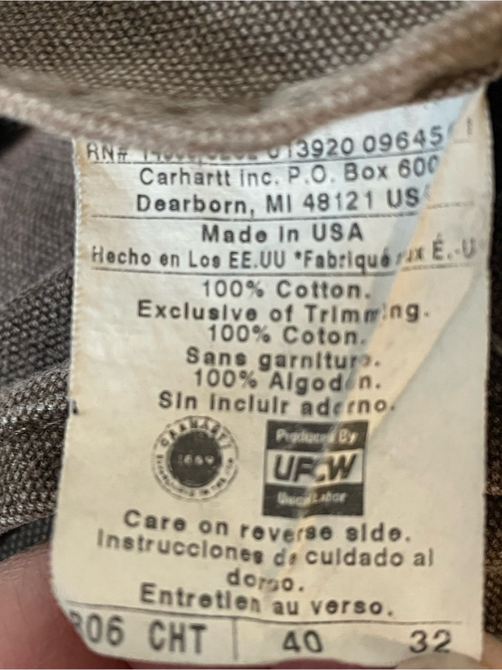 Carhartt Overalls in Brown - Picture 7 of 7